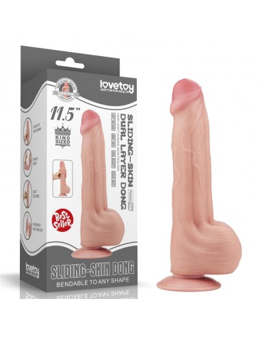 Dildo Dual Layer Piel Retractil 115