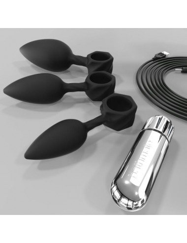 Set de 4 Plugs Entrenamiento Anal con Vibracion