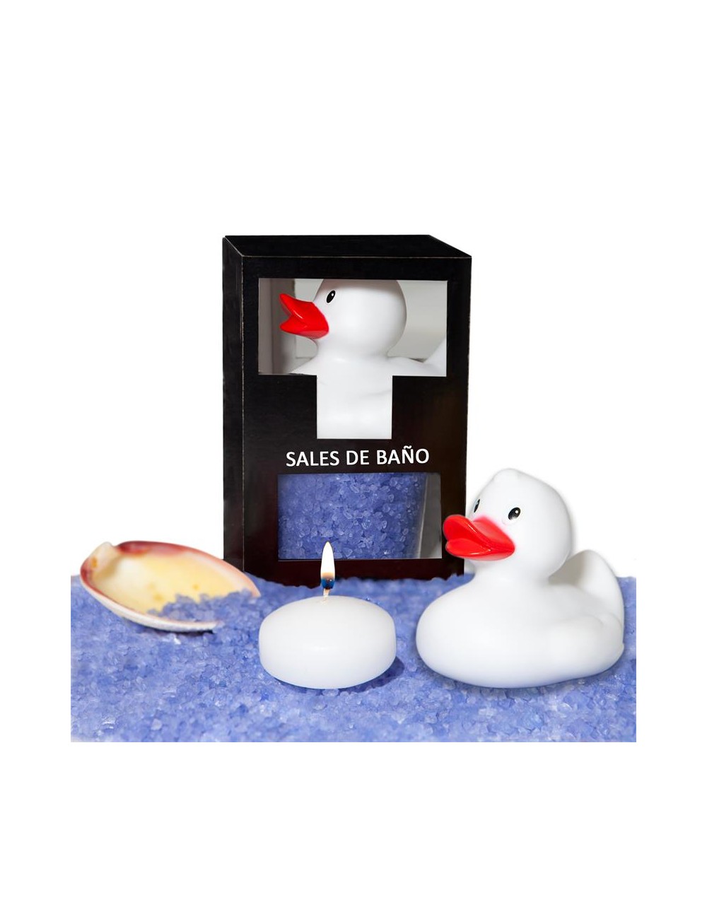 Set Sales Bano Aroma Lavanda Pato Vela y Concha 150gr