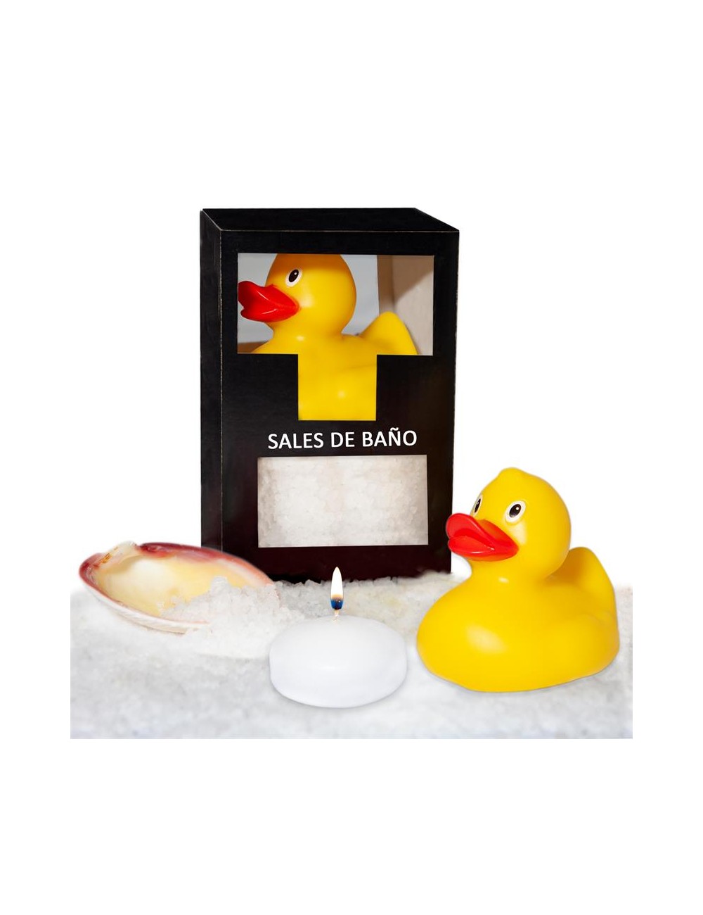 Set Sales Bano Aroma Coco Pato Vela y Concha 150 gr