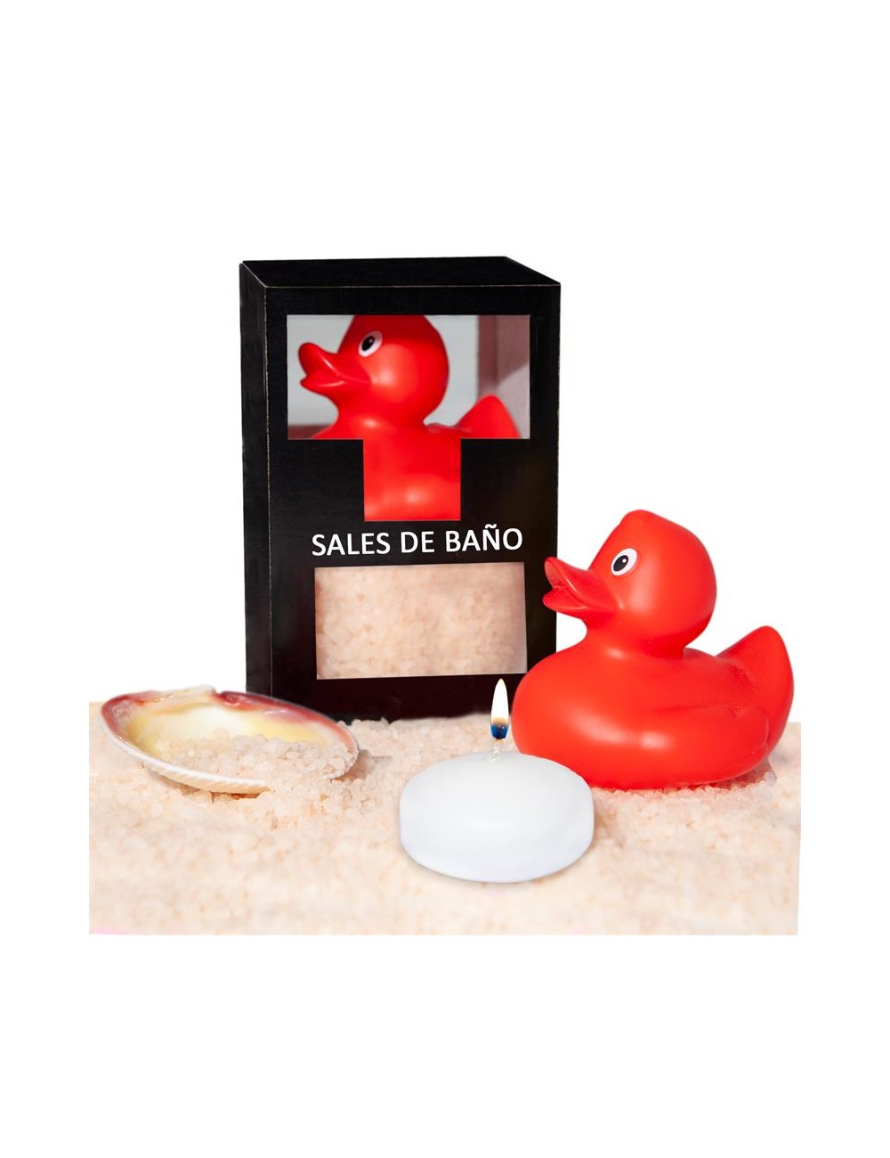 Set Sales Bano Vainilla Pato Vela y Concha 150gr