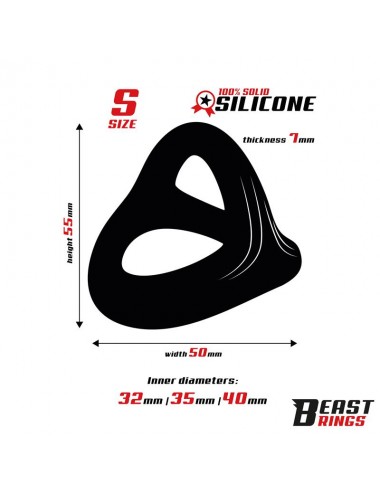 Anillo Triple Silicona Solida 40 35 32mm Talla S