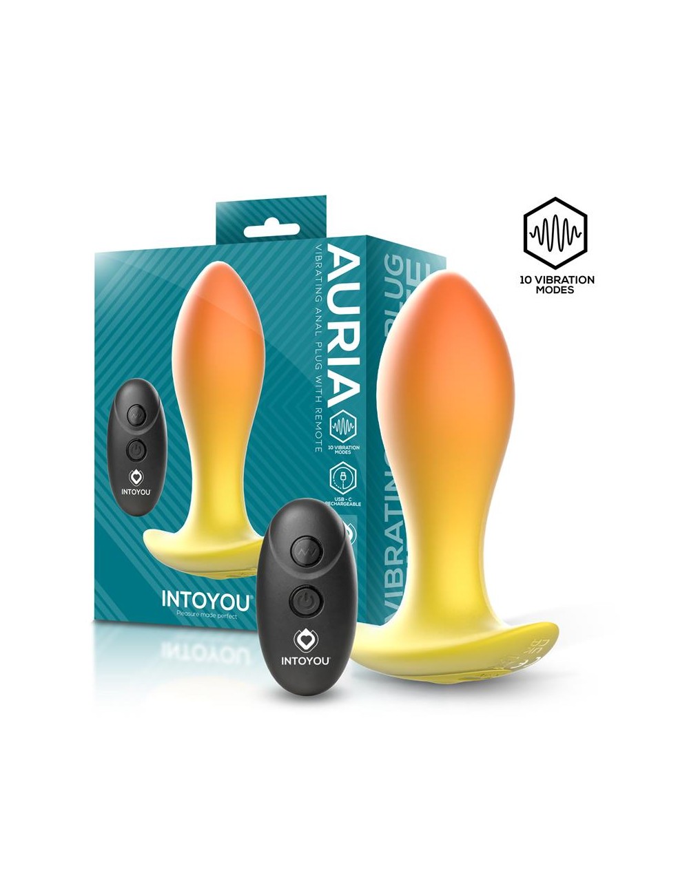 Auria Plug Anal con Vibracion y Control Remoto USB C