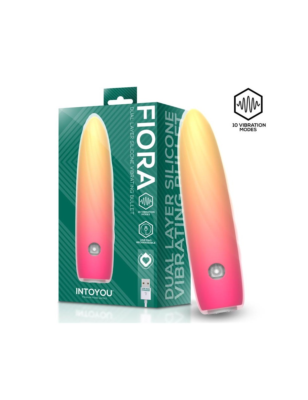 Fiora Bala Vibradora Silicona Doble Capa USB