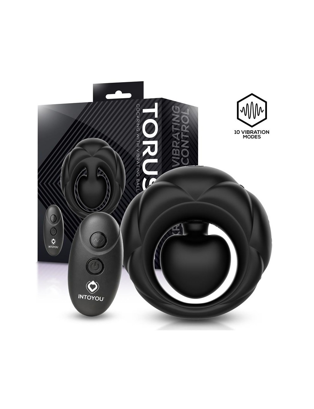 Torus Anillo Vibrador con Bola Clitoriana con Control Remoto USB
