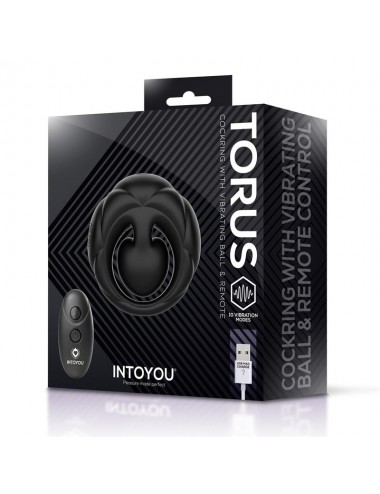 Torus Anillo Vibrador con Bola Clitoriana con Control Remoto USB