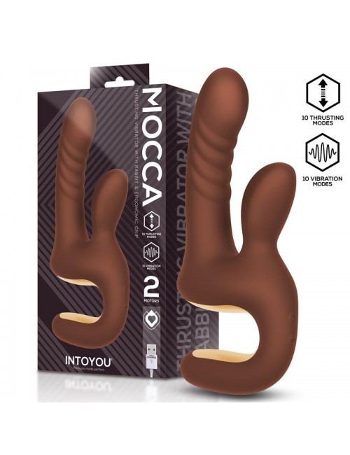 Mocca Vibrador con Thrusting y Mango Ergonomico USB