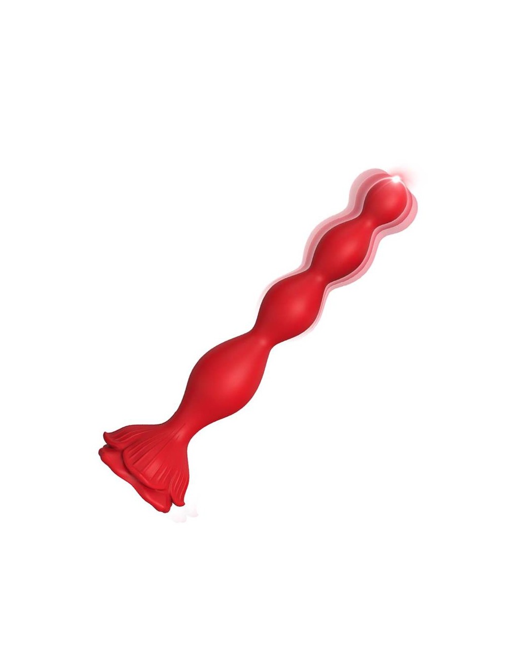 Cadena Anal con Vibracion Base de Rosa