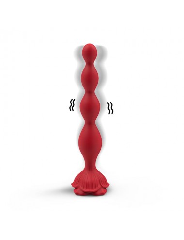 Cadena Anal con Vibracion Base de Rosa