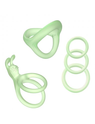 Set de Anillos para el Pene Brilla en la Oscuridad