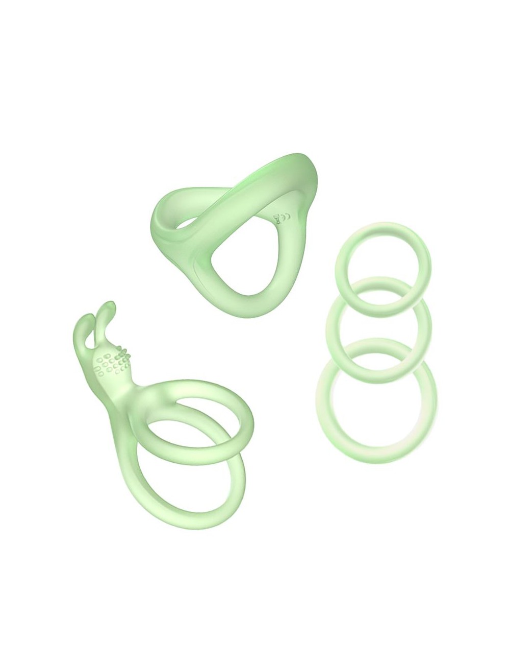Set de Anillos para el Pene Brilla en la Oscuridad