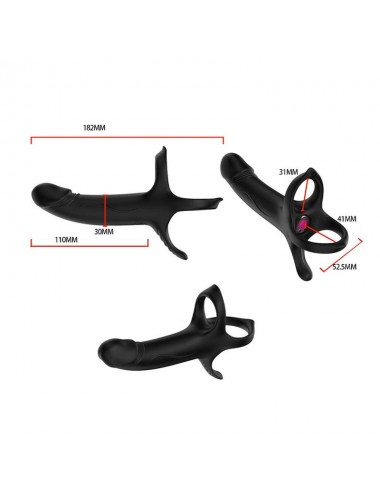 Dildo para Penetracion Doble con Vibracion