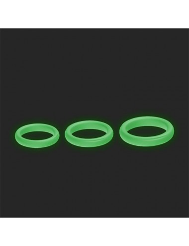 Set 3 Anillos para el Pene Brilla en la Oscuridad