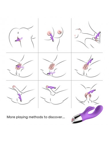 Vibrador Conejito Flexible Purpura