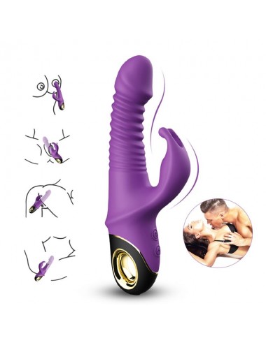 Vibrador con Thrusting y Oscilacion 360º Purpura