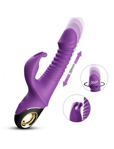 Vibrador con Thrusting y Oscilacion 360º Purpura