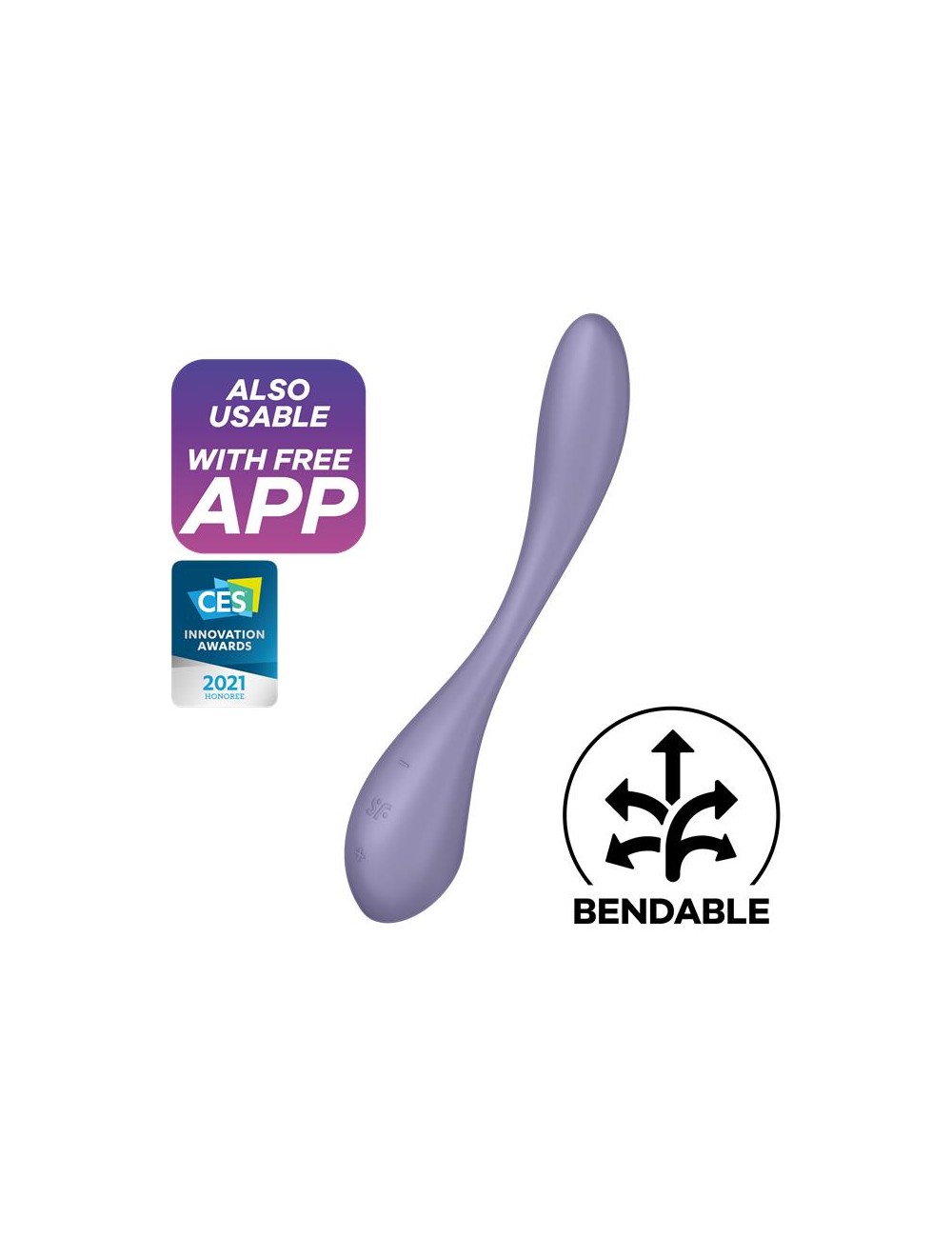 G Spot Flex 5 Multi Vibrador con Satisfyer Connect APP Lilac