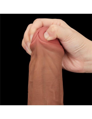 Dildo Dual Density Piel Desizante Retractil 115