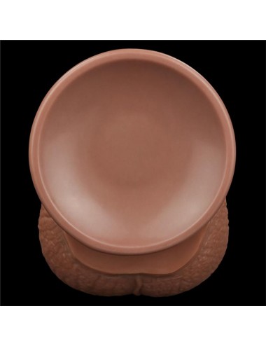 Dildo Dual Density Piel Deslizante Retractil 135