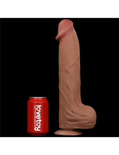 Dildo Dual Density Piel Deslizante Retractil 14