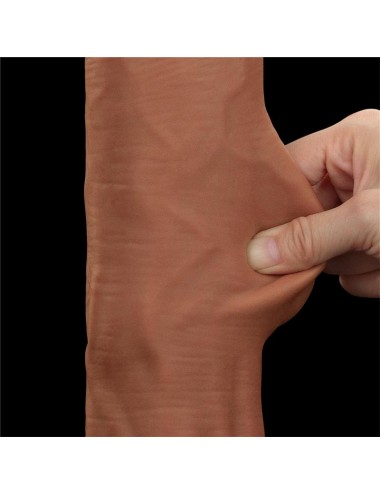 Dildo Dual Density Piel Deslizante Retractil 14