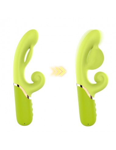 Vibrador con Funcion de Inflado Verde