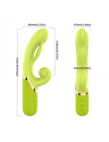 Vibrador con Funcion de Inflado Verde