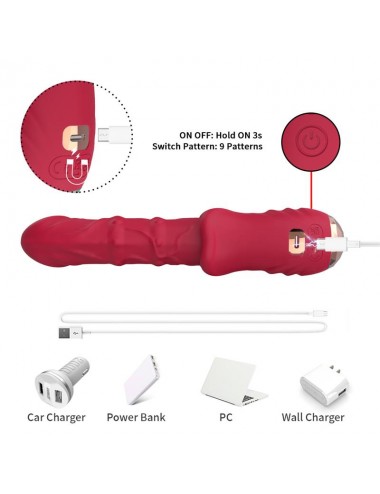 Vibrador con Calor y Movimiento Vertical con Pantalla Digital