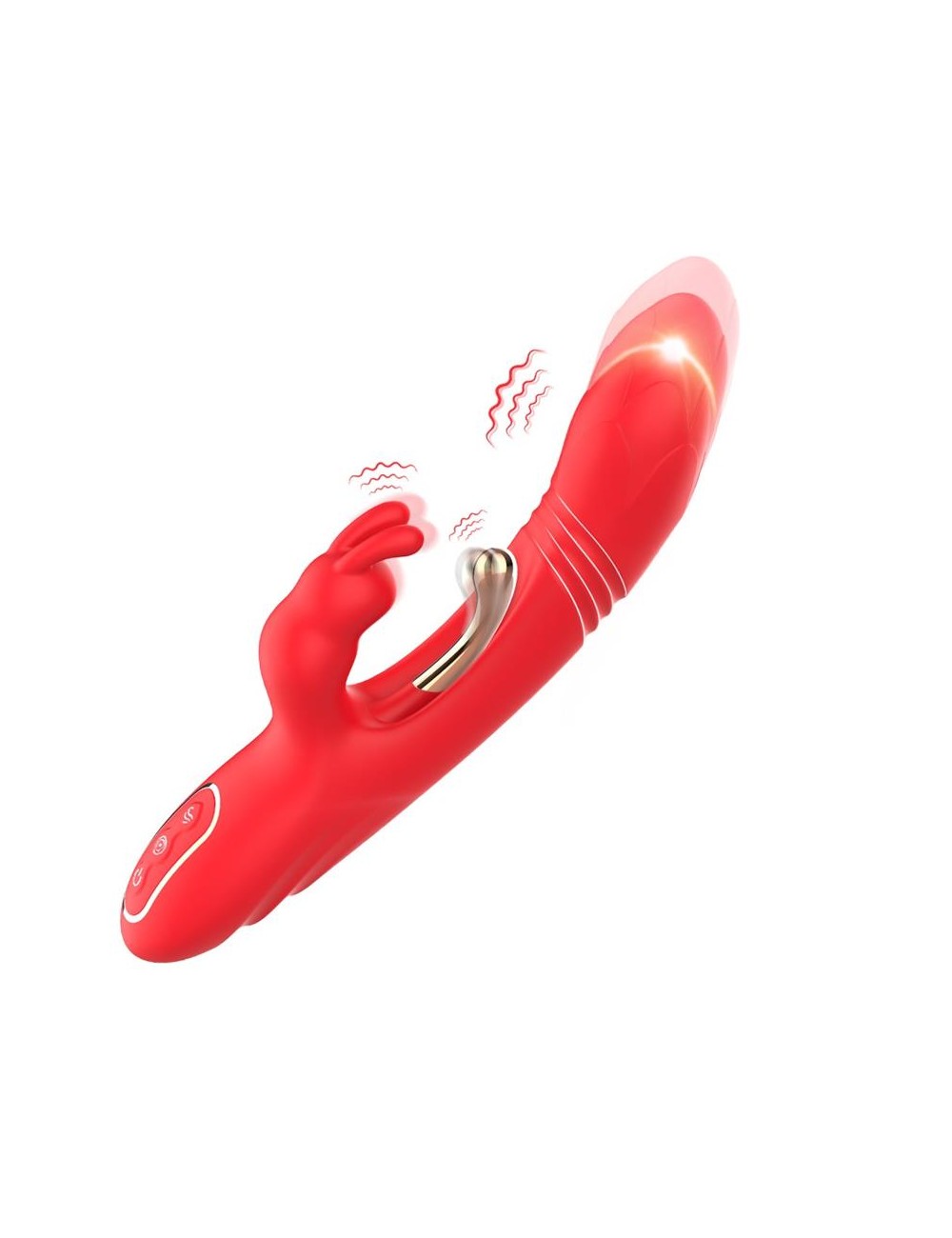 Vibrador Tickler con Thrusting Silicona Liquida
