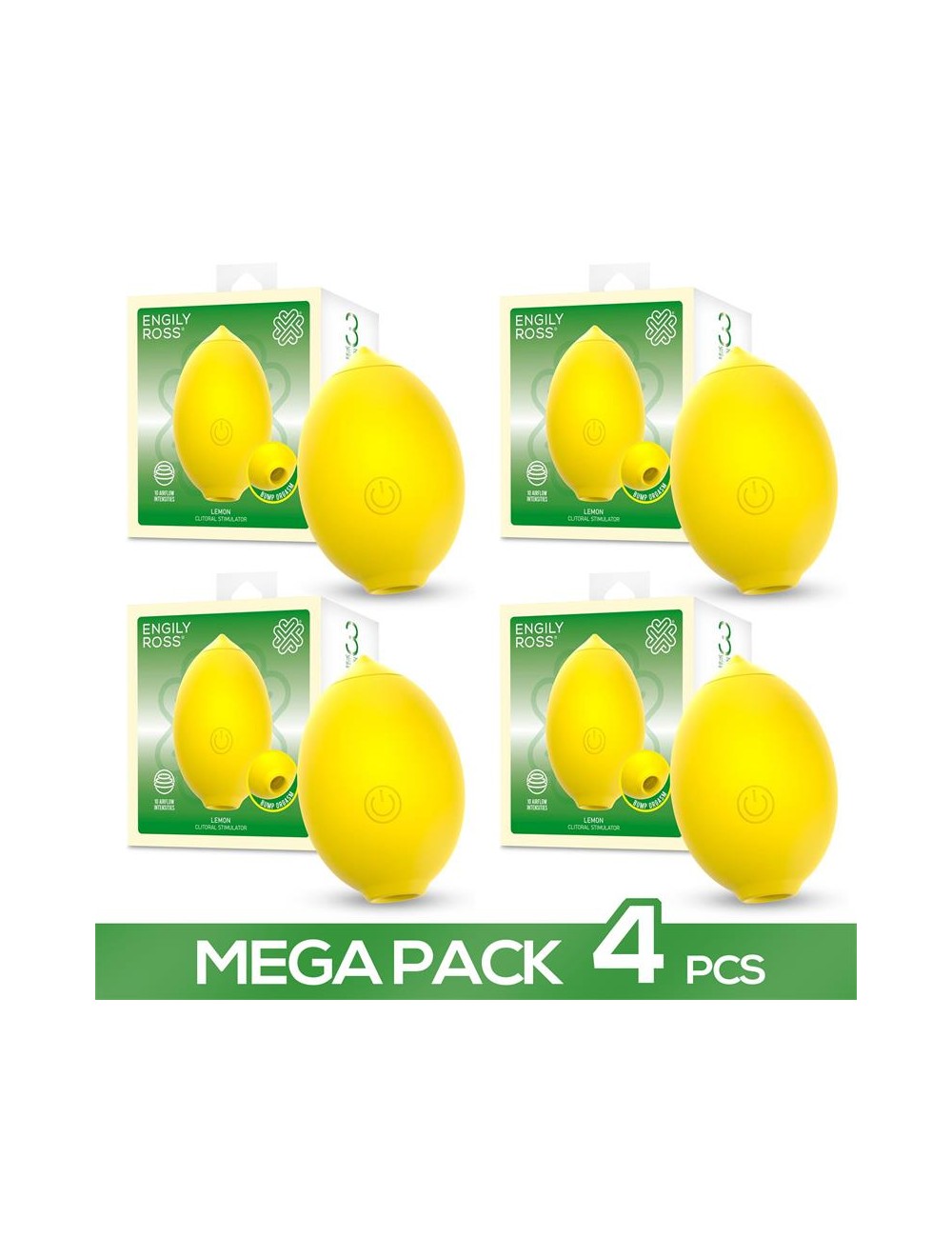 Pack de 4 Lemon Estimulador de Clitoris con Succion