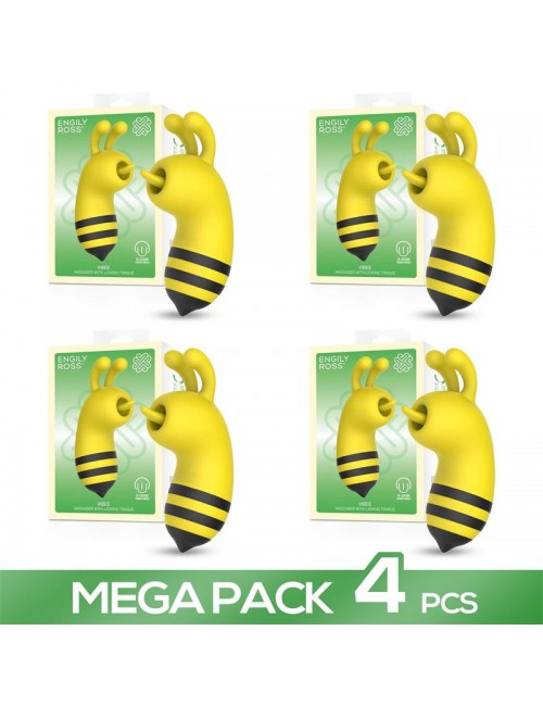 Pack de 4 Vibee Masajeador con Lengua Licking