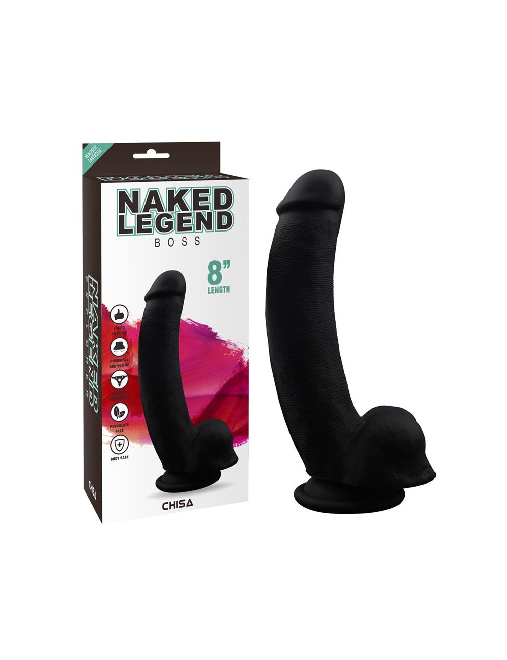 Dildo Realista Boss Color Negro 8