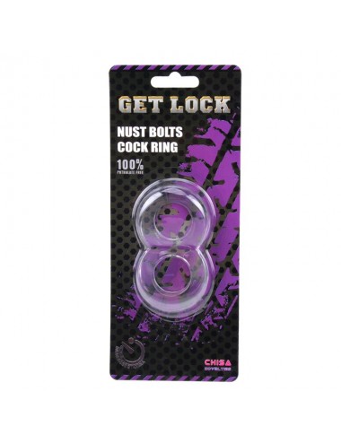 Anillo para el Pene Doble Duo Cock 8 Transparente