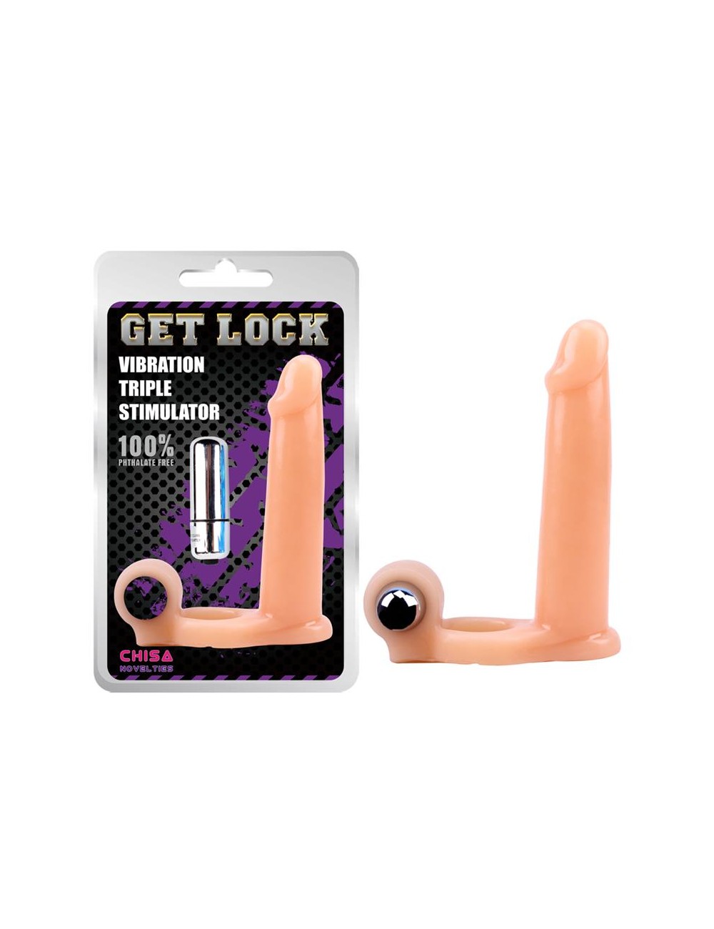 Funda para el Pene con Vibracion 155 cm Natural