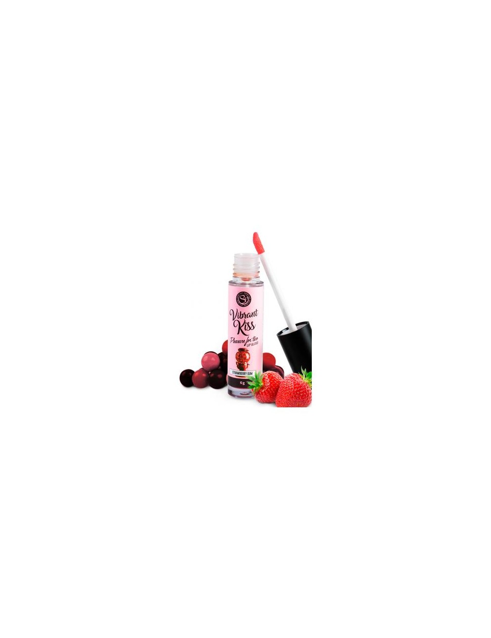 Lip Gloss Vibrant Kiss Sabor Chicle de fresa