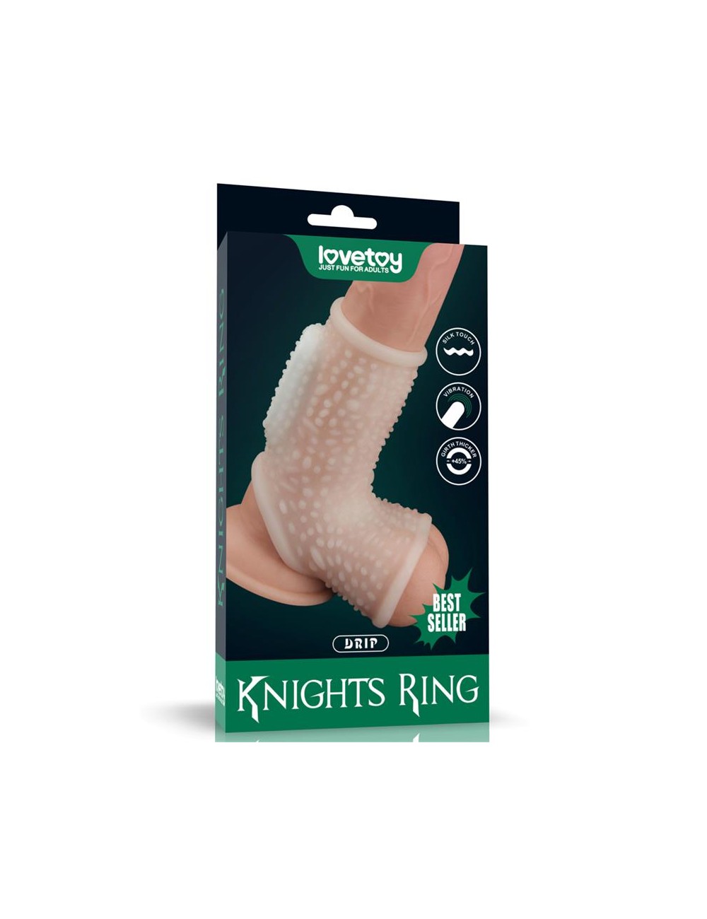 Funda el Pene y Testiculos con Vibracion Drip Knights