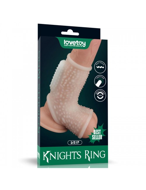 Funda el Pene y Testiculos con Vibracion Drip Knights
