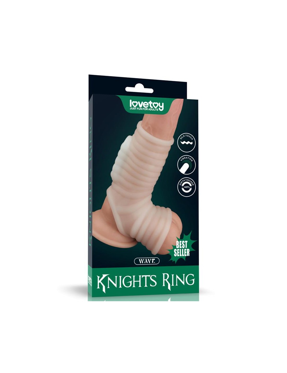 Funda el pene y testiculos con vibracion Wave Knights