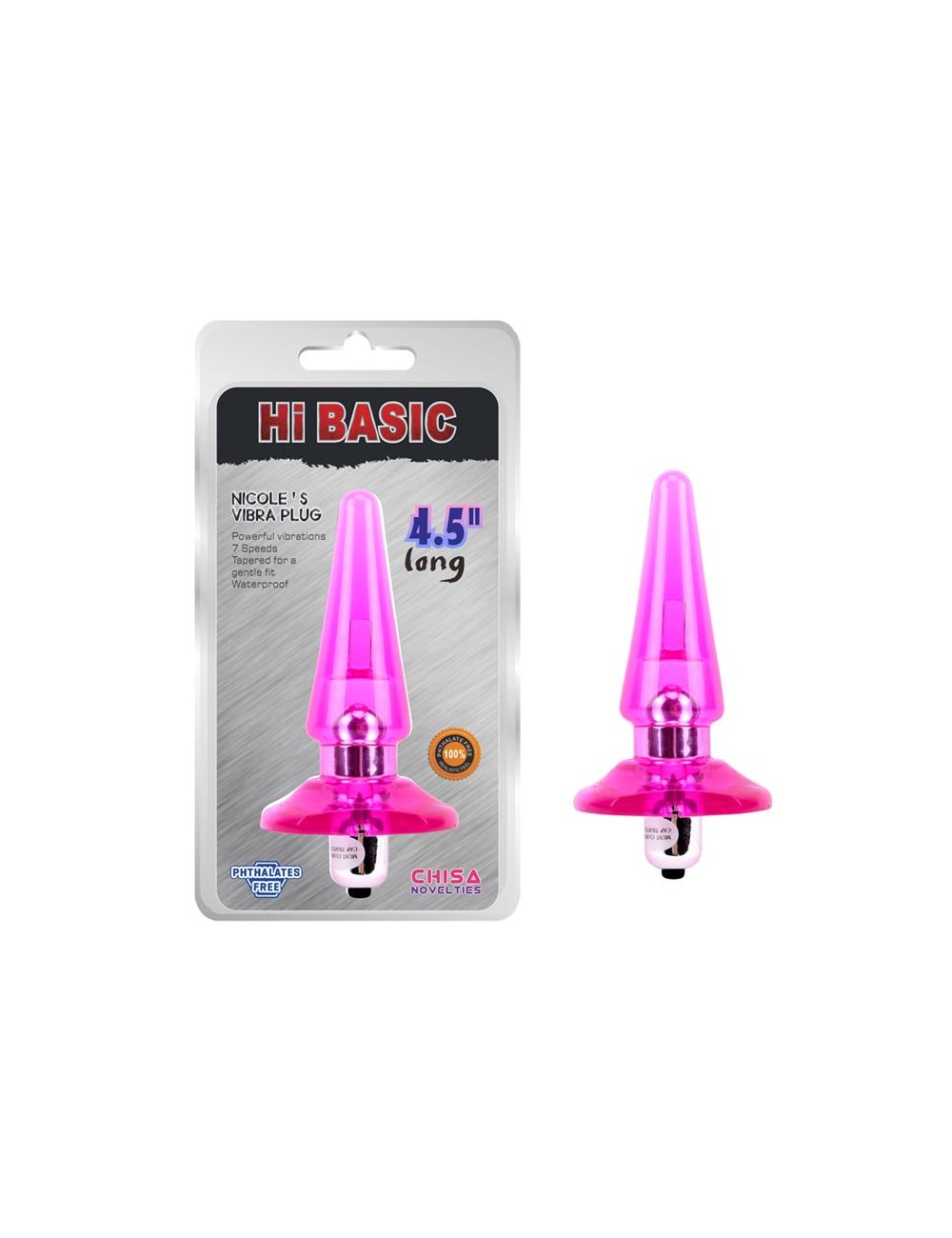 Plug Anal con Vibracion Nicoles 25 x 32 cm Rosa