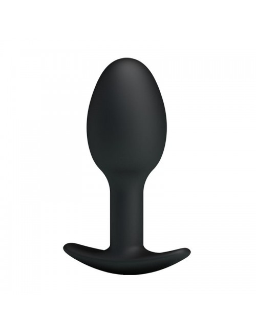 Plug Anal Silicona Negro con Bola