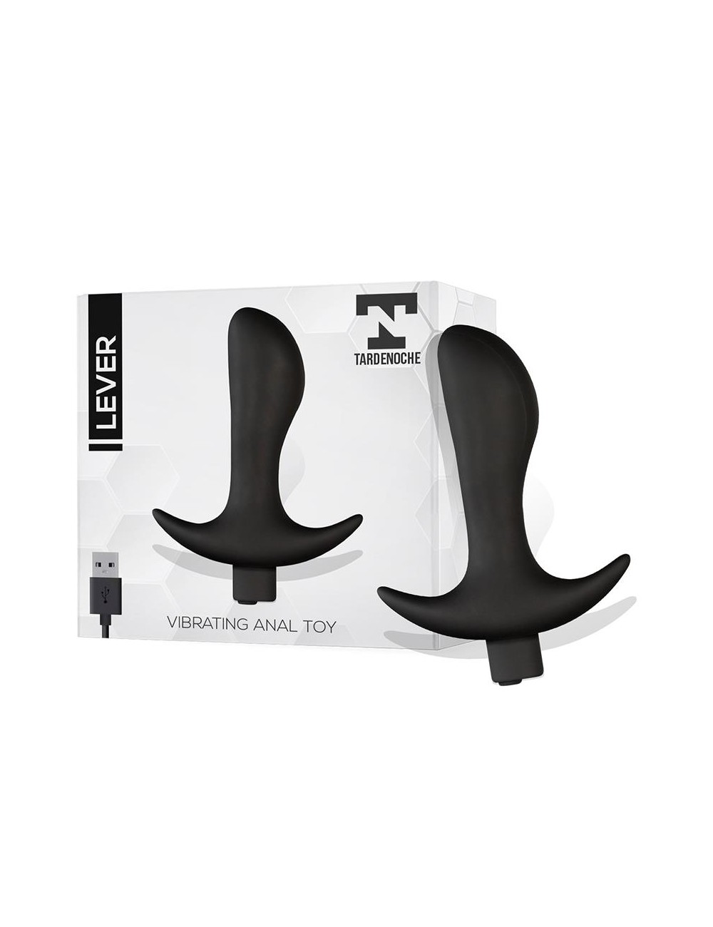 Lever Plug Anal con Vibracion USB Silicona