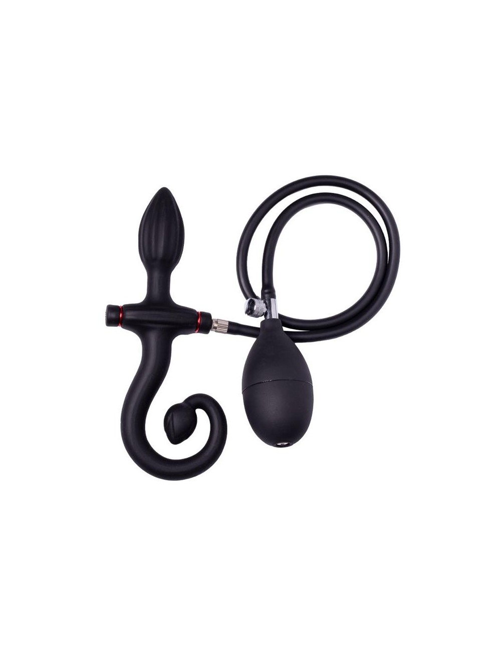 Plug Anal Inflable con Bomba Negro