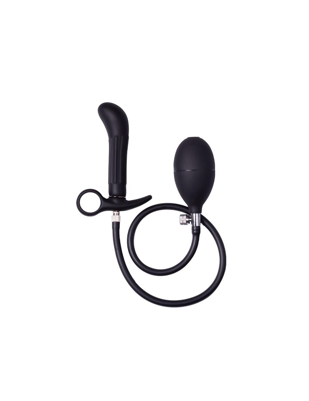 Plug Anal Inflable con Bomba Negro