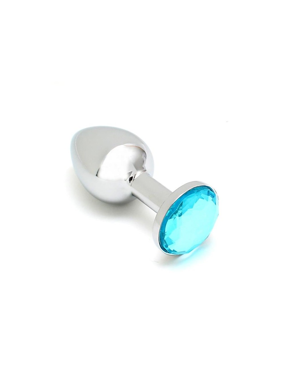 Plug Anal de Metal Sofia con Joya Azul