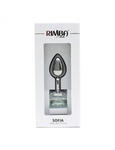 Plug Anal de Metal Sofia Joya Transparente