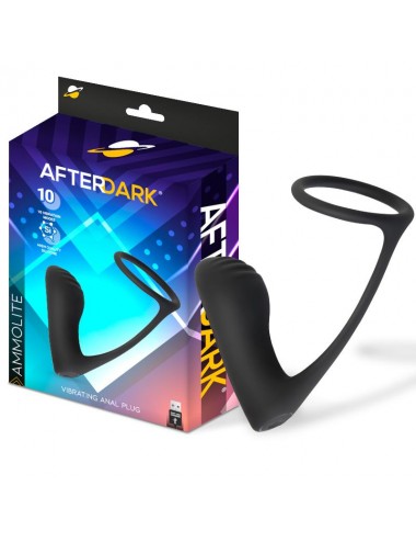 Ammolite Plug Anal con Vibracion y Anillo para Testiculos