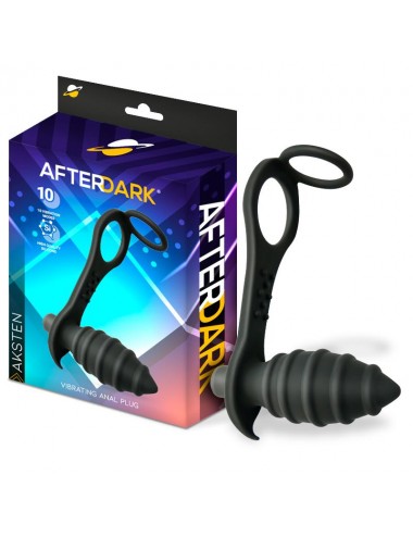 Aksten Plug Anal con Vibracion y Anillo para Testiculos