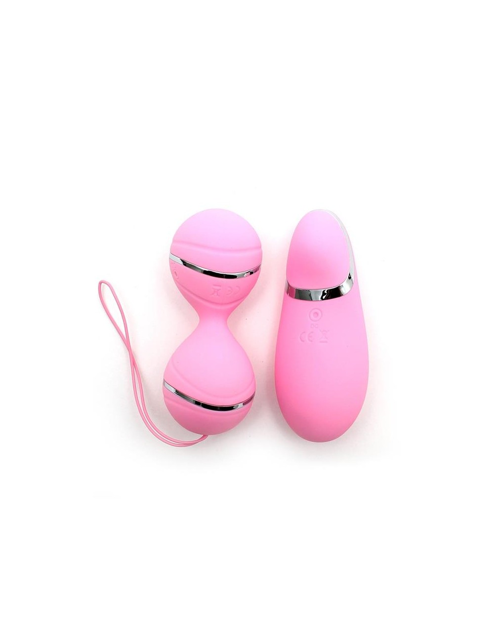 Bolas Kegel con Control Remoto y Estimulador Ibiza Rosa
