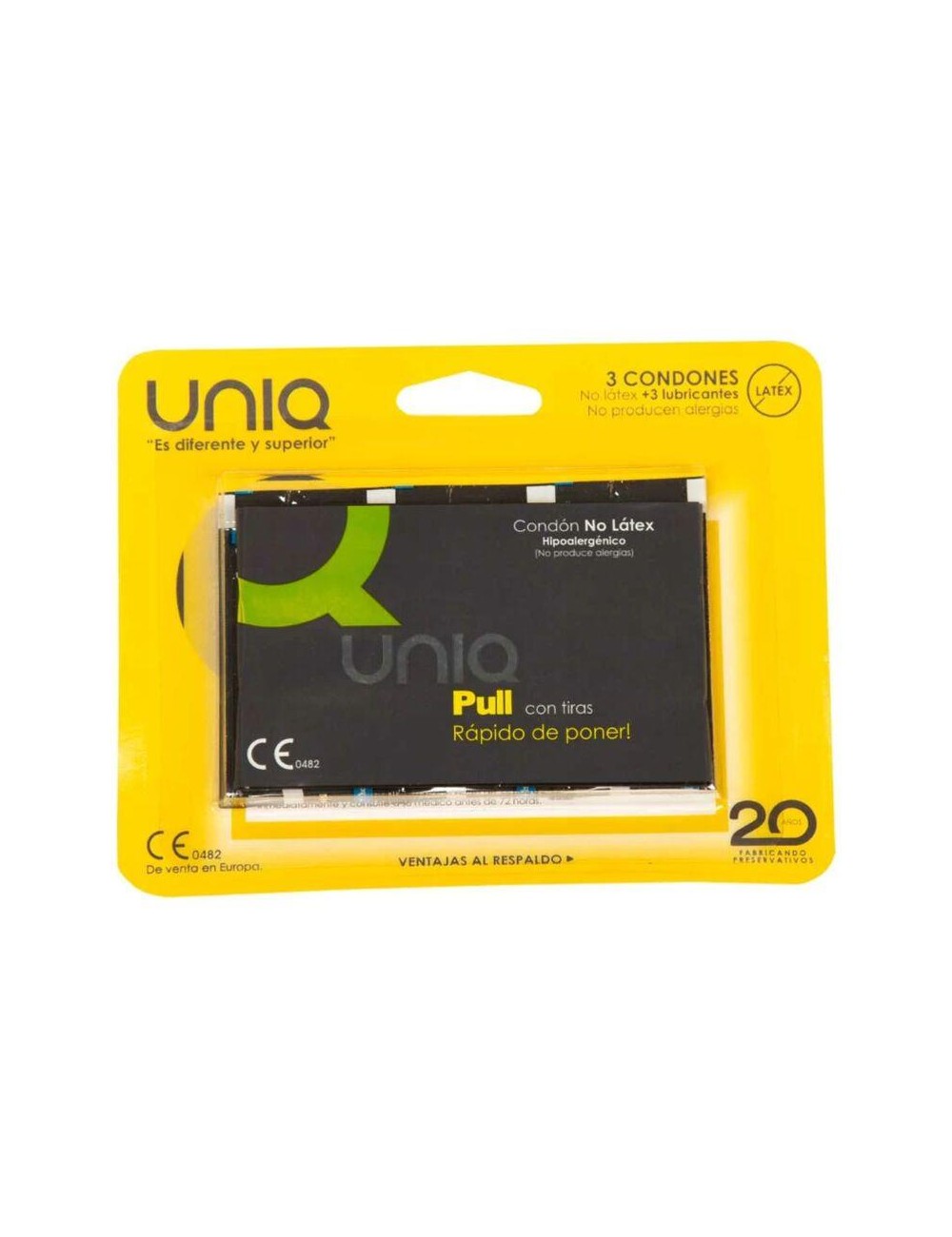 Preservativos con Tiras Pull Condoms Sin Latex 3 pcs