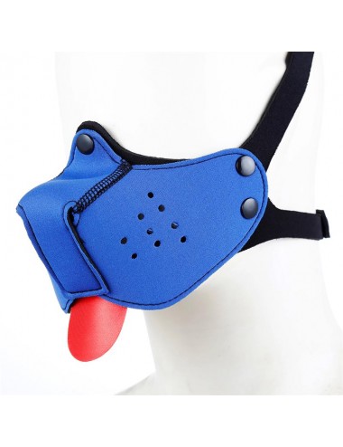 Bozal de Perro de Neopreno Desmontable y Ajustable Azul